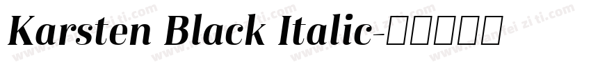 Karsten Black Italic字体转换